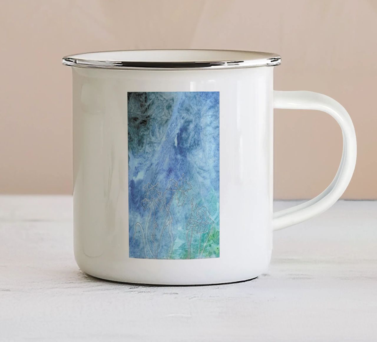 Iris tazza in smalto da Ctoft
