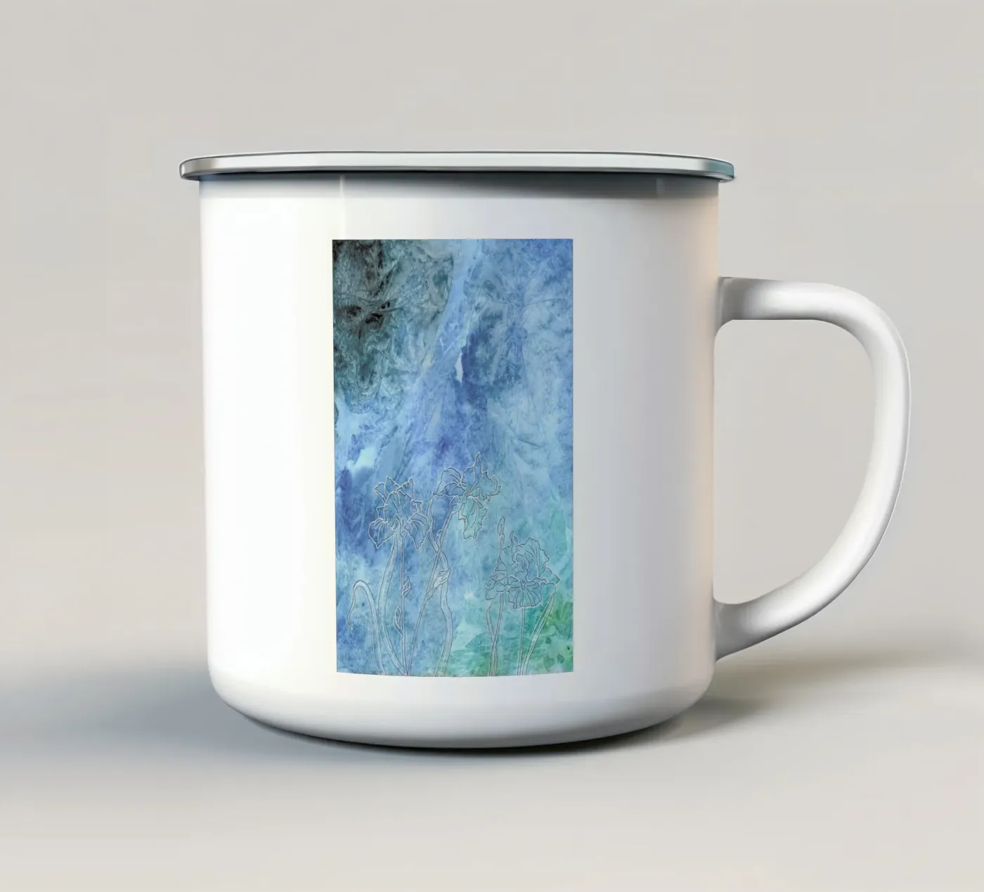 Iris enamel mug by Ctoft