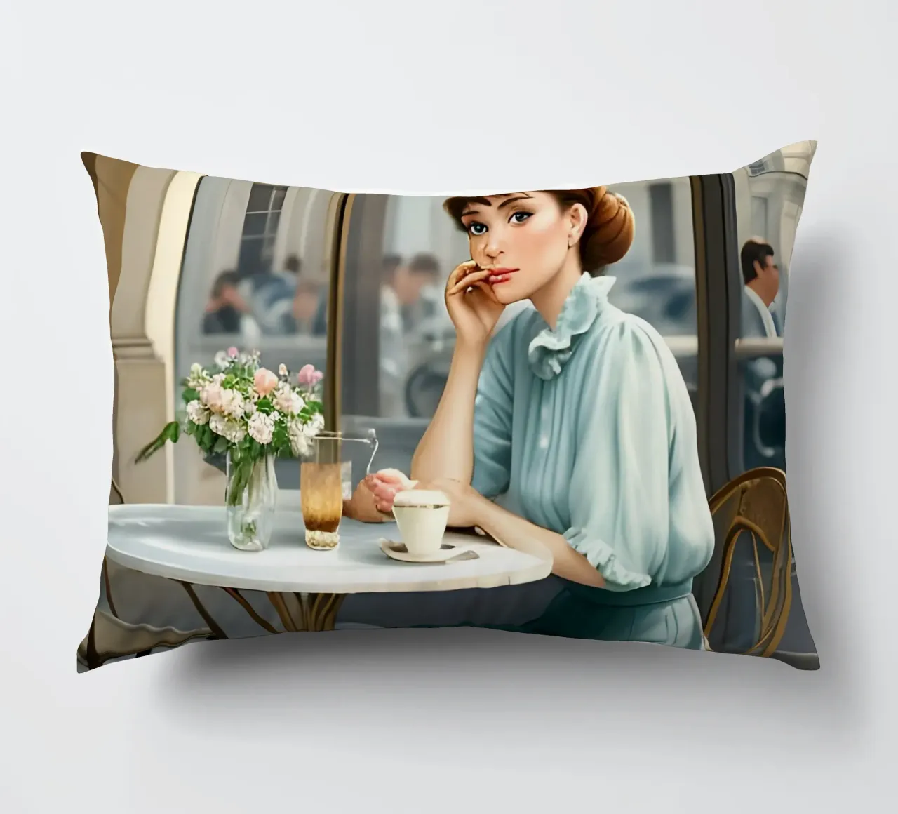 Audrey a Colazione (da Tiffany) cuscino da Anita's Dream