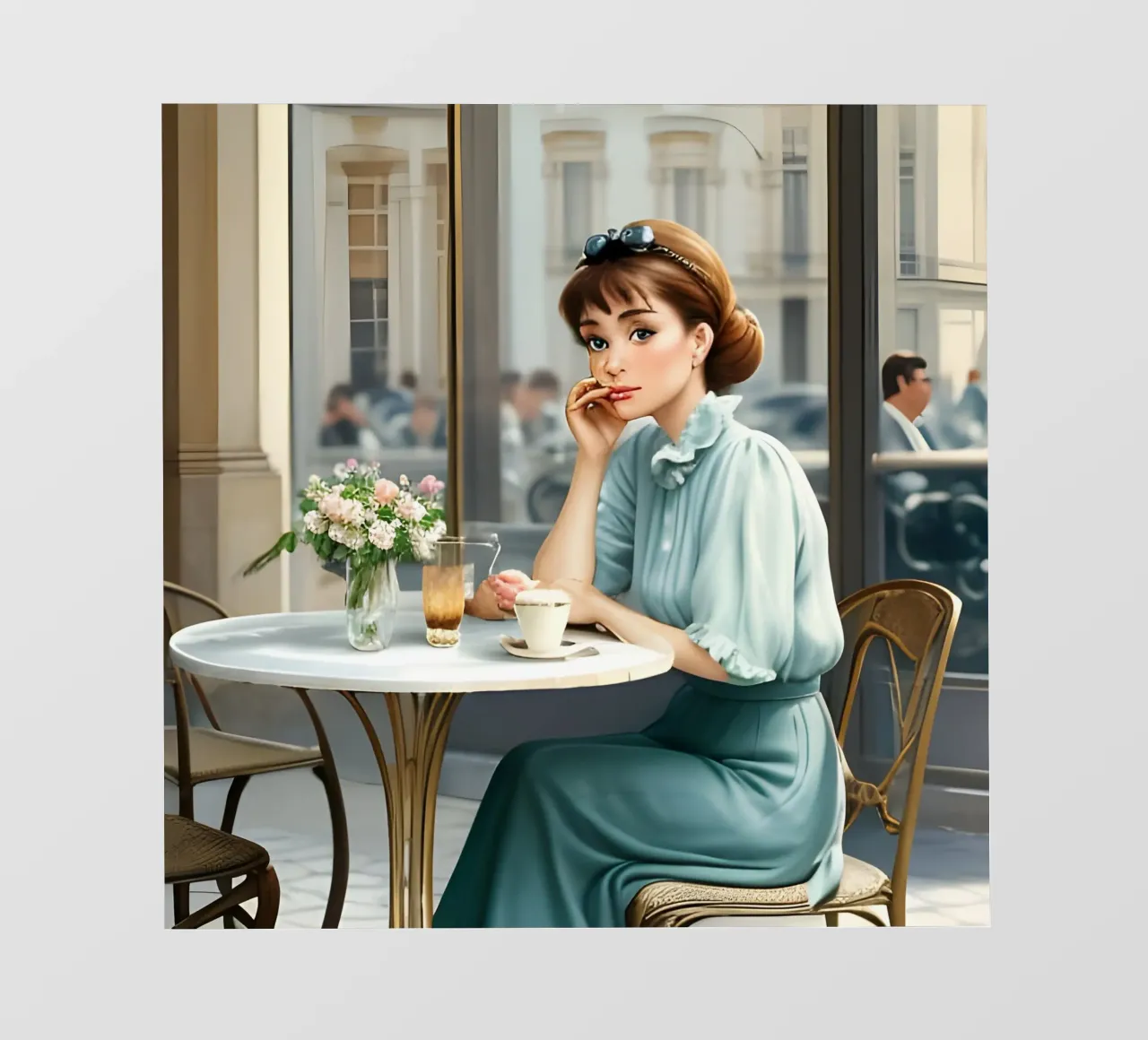 Audrey a Colazione (da Tiffany) telo in pvc da Anita's Dream