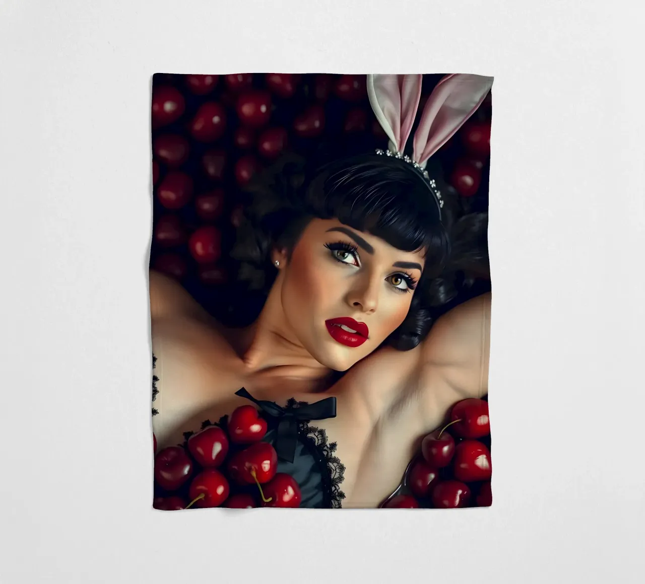 Kirschen pflücken Fleecedecke von Anita's Dream