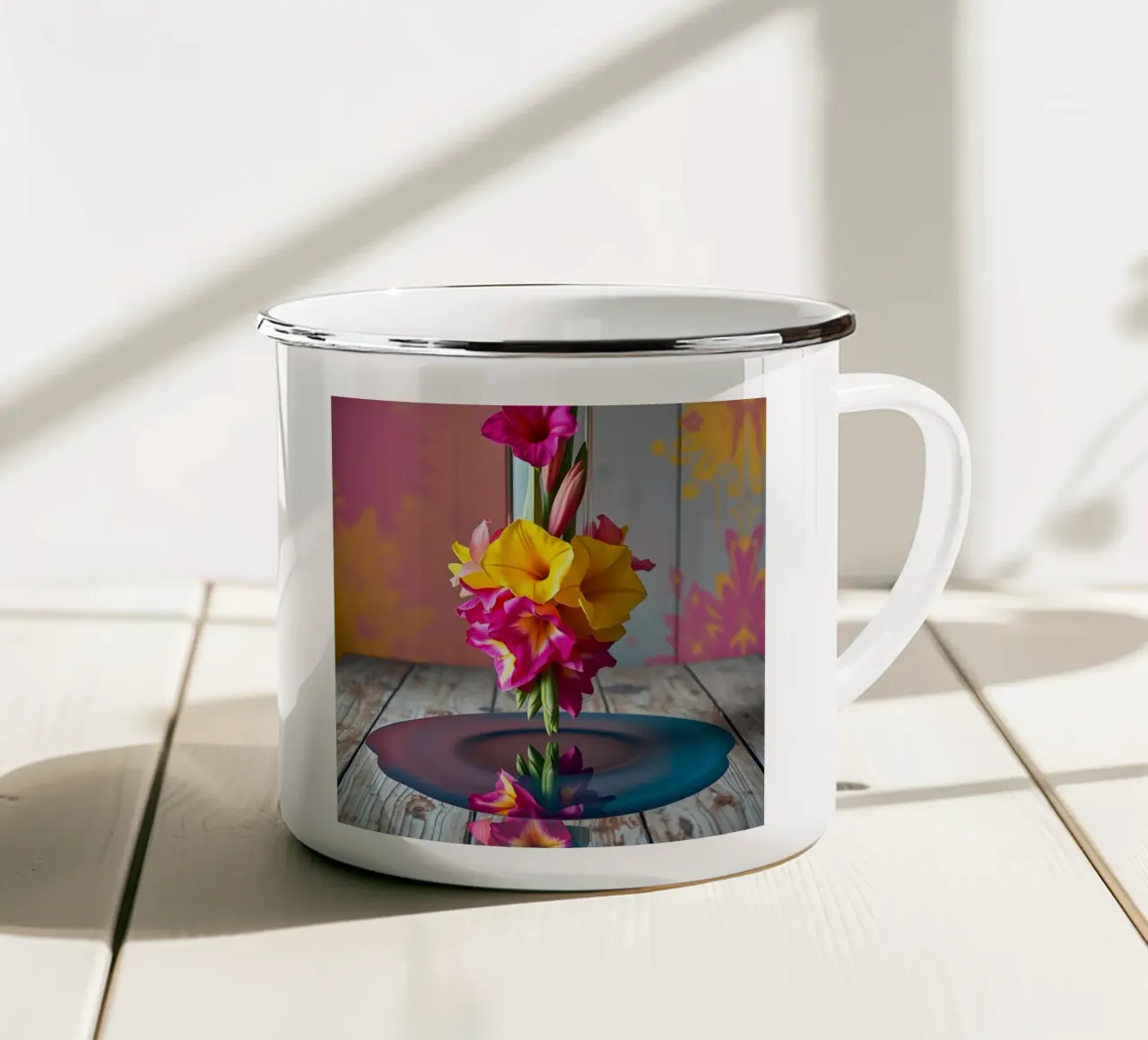 Gladiolo caduto tazza in smalto da Anita's Dream