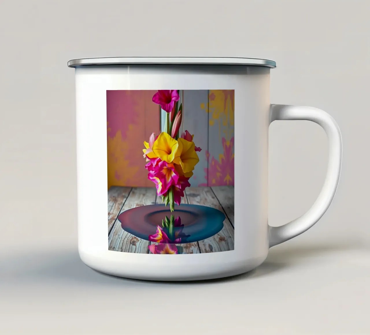 Gladiolo caduto tazza in smalto da Anita's Dream
