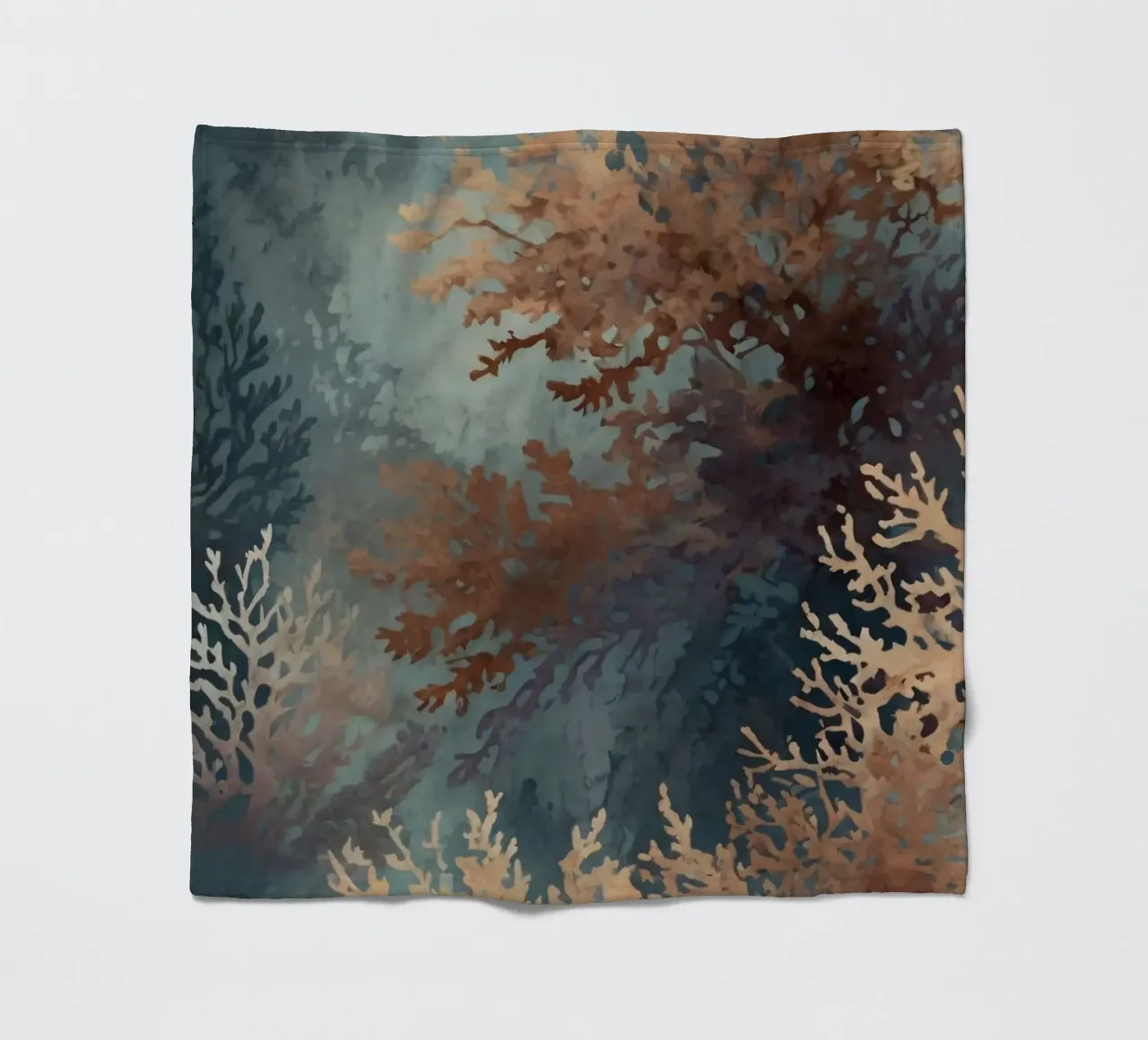 Colorata barriera corallina sottomarina con varie strutture coralline coperta in pile da DesignDoodle