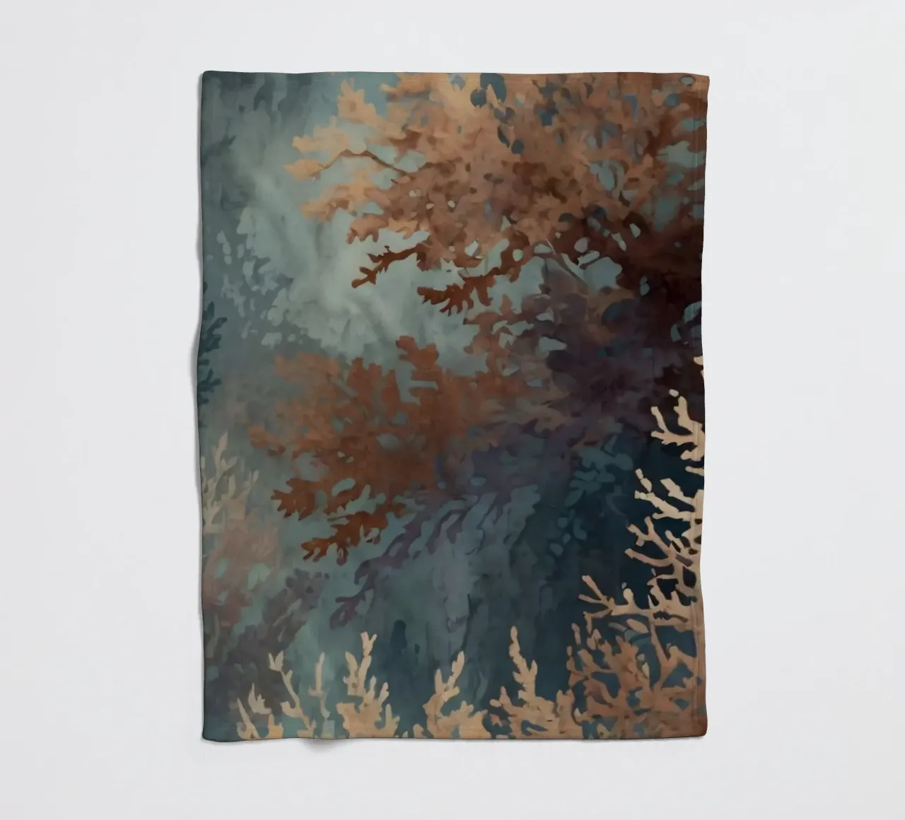 Colorata barriera corallina sottomarina con varie strutture coralline coperta in pile da DesignDoodle