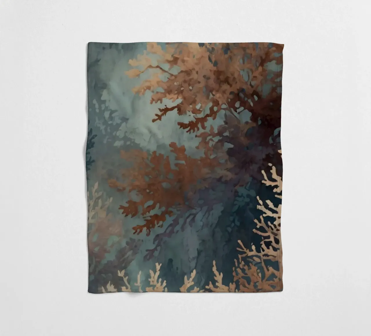 Colorata barriera corallina sottomarina con varie strutture coralline coperta in pile da DesignDoodle