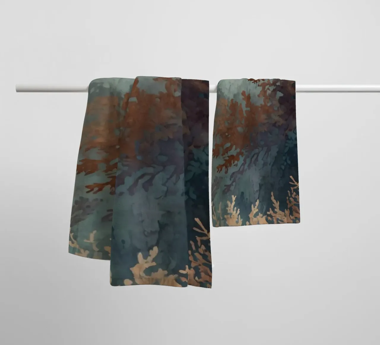 Colorata barriera corallina sottomarina con varie strutture coralline asciugamano da bagno da DesignDoodle