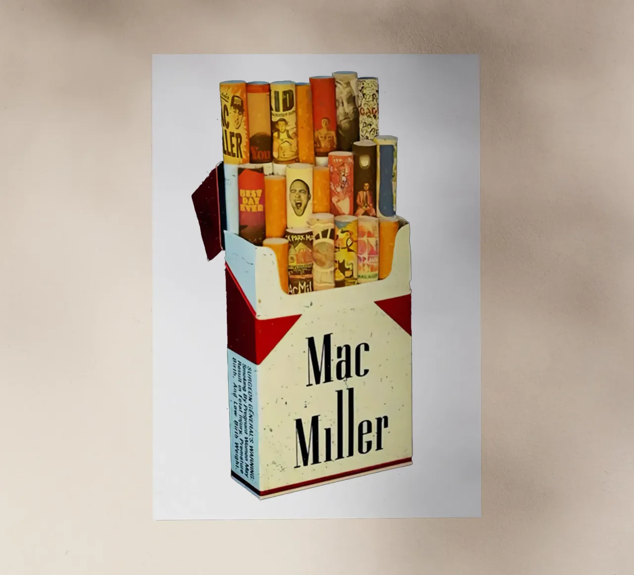 Pacchetto di sigarette - Mac Miller Album pellicola backlit da rockytamoe