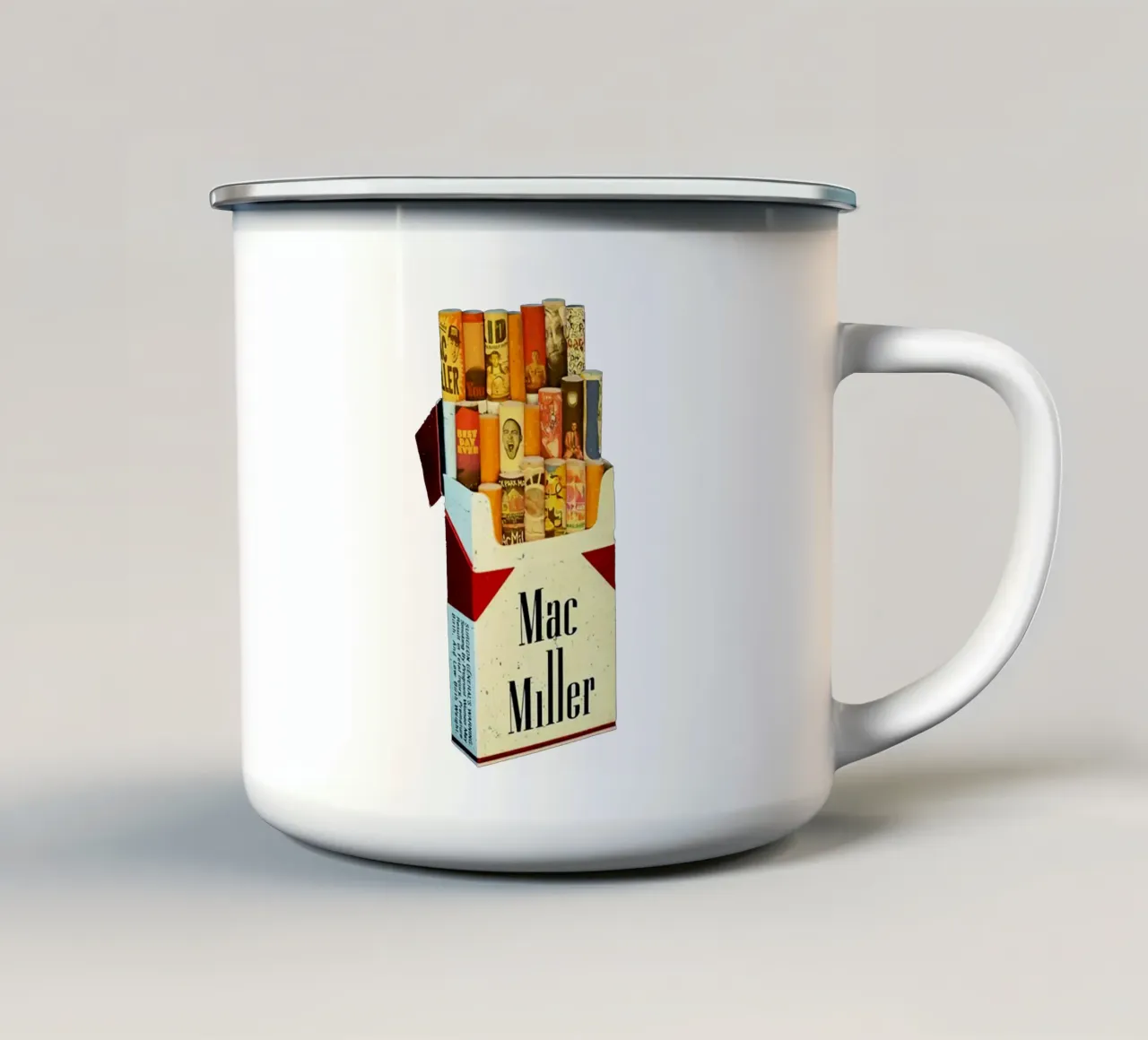 Pacchetto di sigarette - Mac Miller Album tazza in smalto da rockytamoe