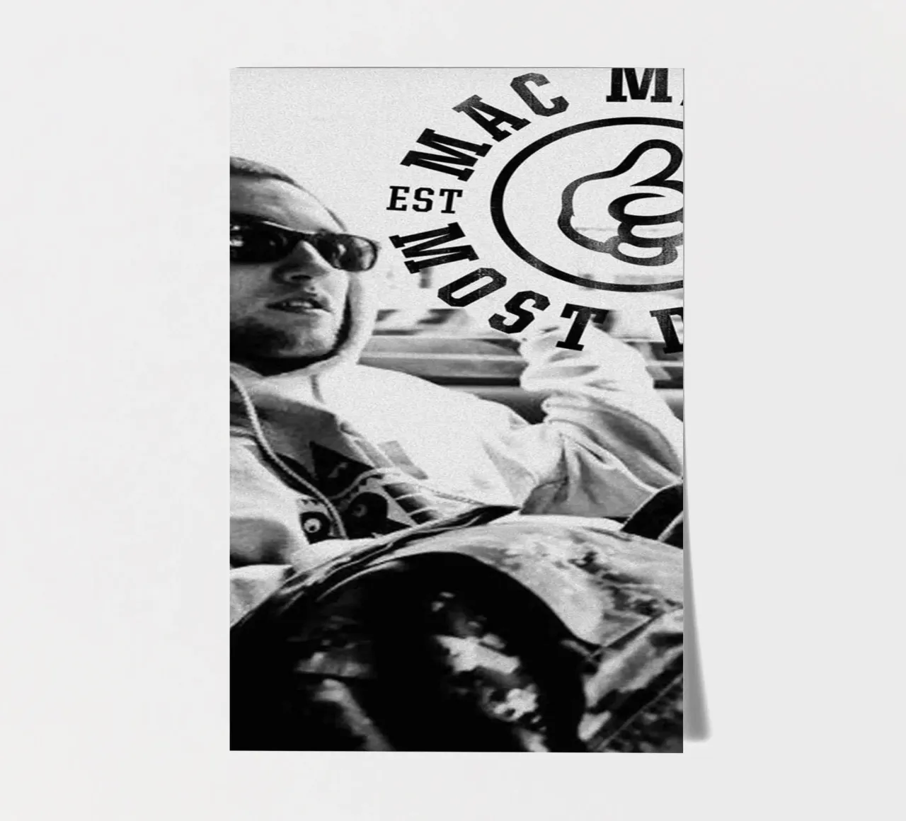 Most Dope Est 92 - Mac Miller Black And White sticker sheet by rockytamoe