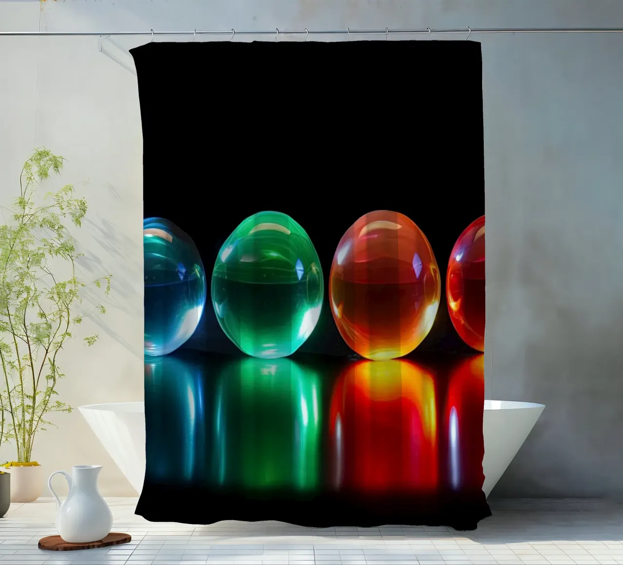 Biglie colorate tenda da doccia da Imagine