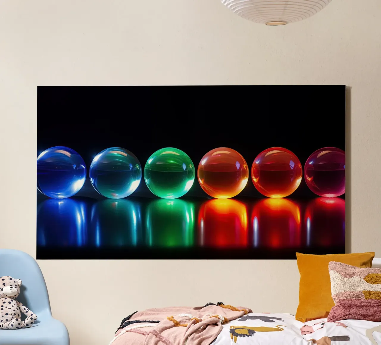 Coloured marbles canvas by Imagine
