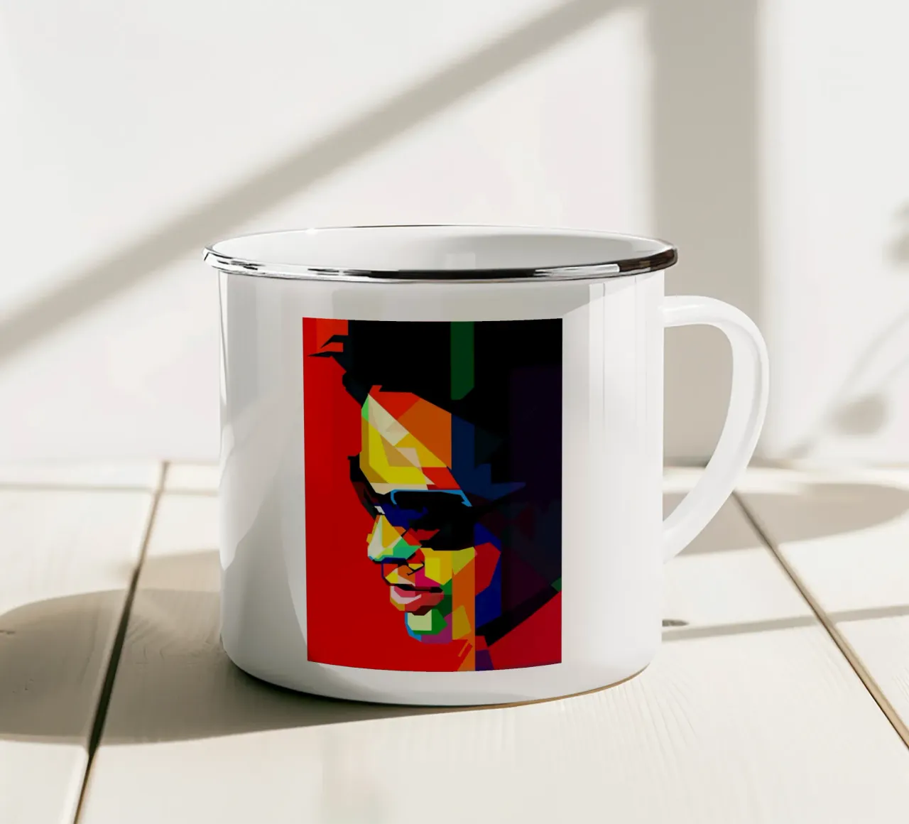 Lenny Kravitz Star del rock statunitense WPAP Trending Now tazza in smalto da Artkreator