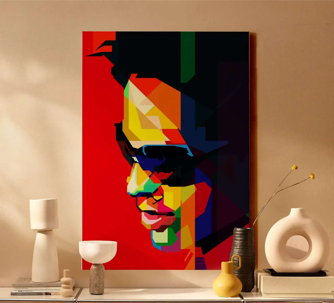 Lenny Kravitz Star del rock statunitense WPAP Trending Now tela con Cornice a cassetta da Artkreator