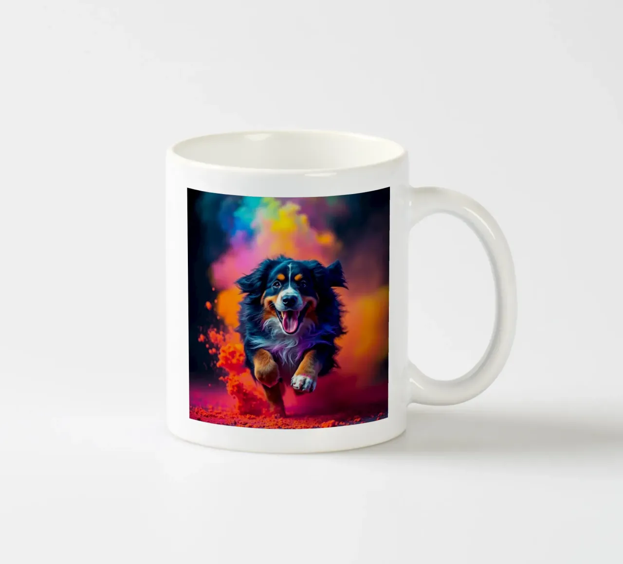 The colorful Bernese Mountain Dog #120 ceramic mug by Yumis.Beargang.and.Me