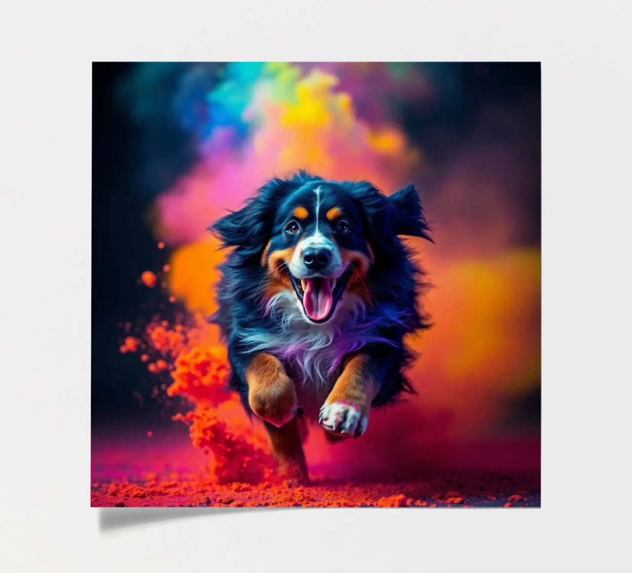 The colorful Bernese Mountain Dog #120 sticker sheet by Yumis.Beargang.and.Me