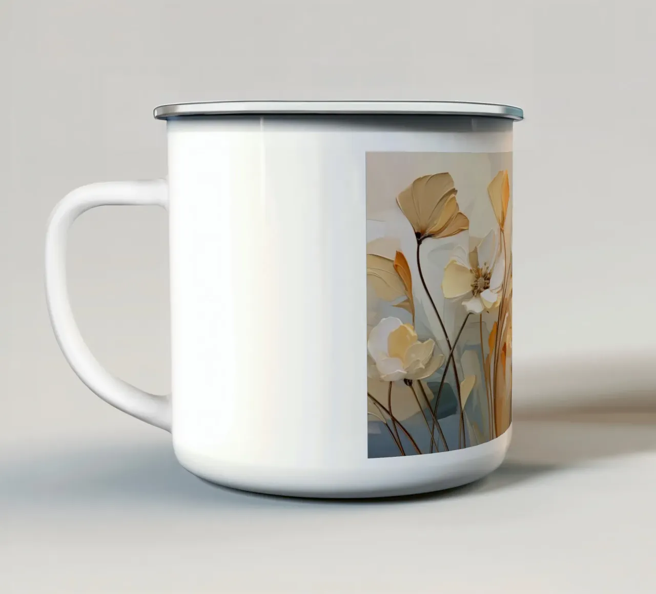 Fiori astratti tazza in smalto da Imagine