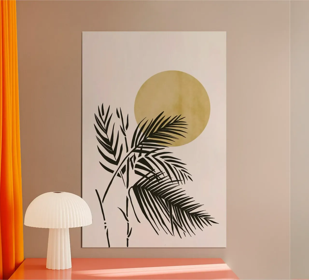Golden Moon poster con telaio in alluminio da Pure