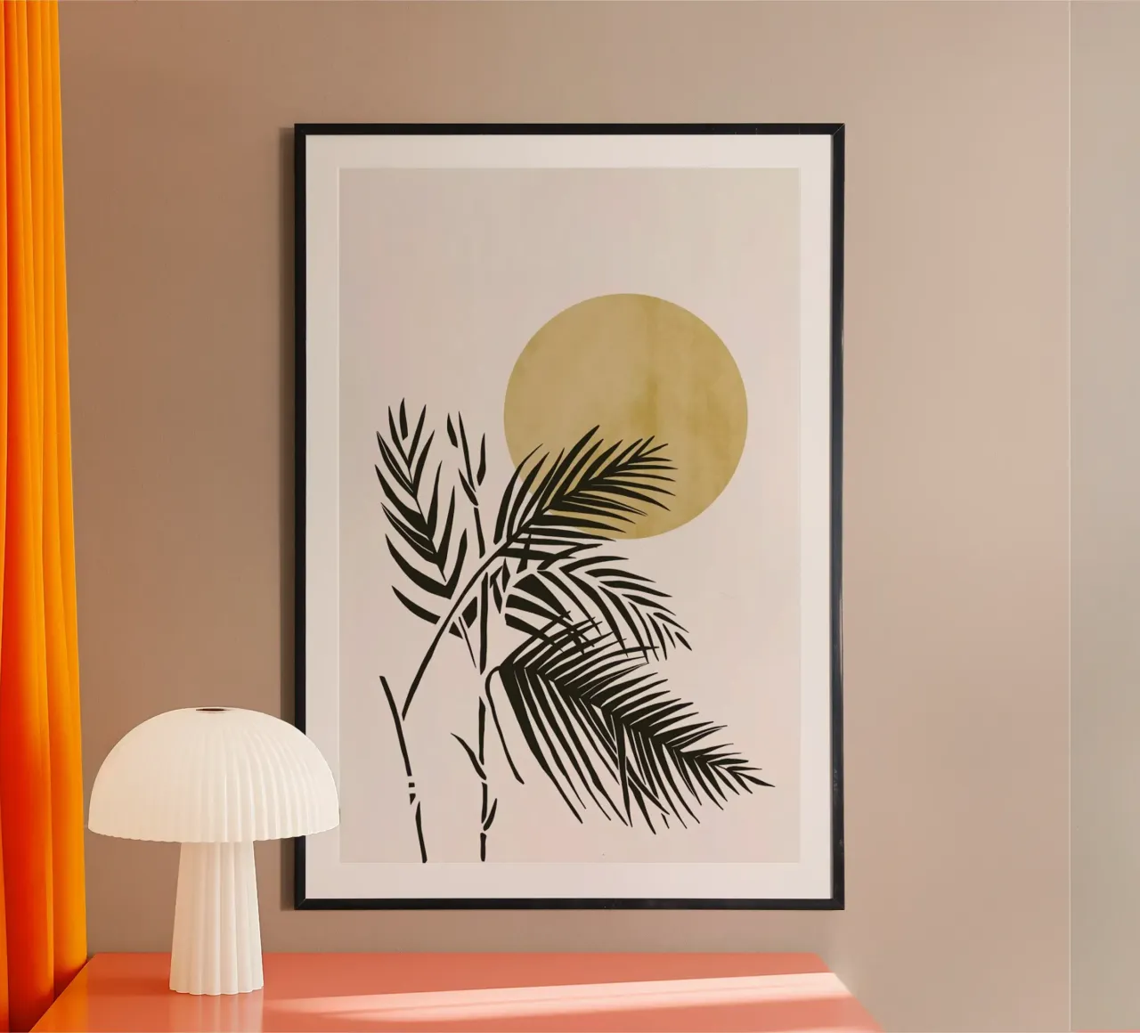 Golden Moon poster con telaio in alluminio da Pure