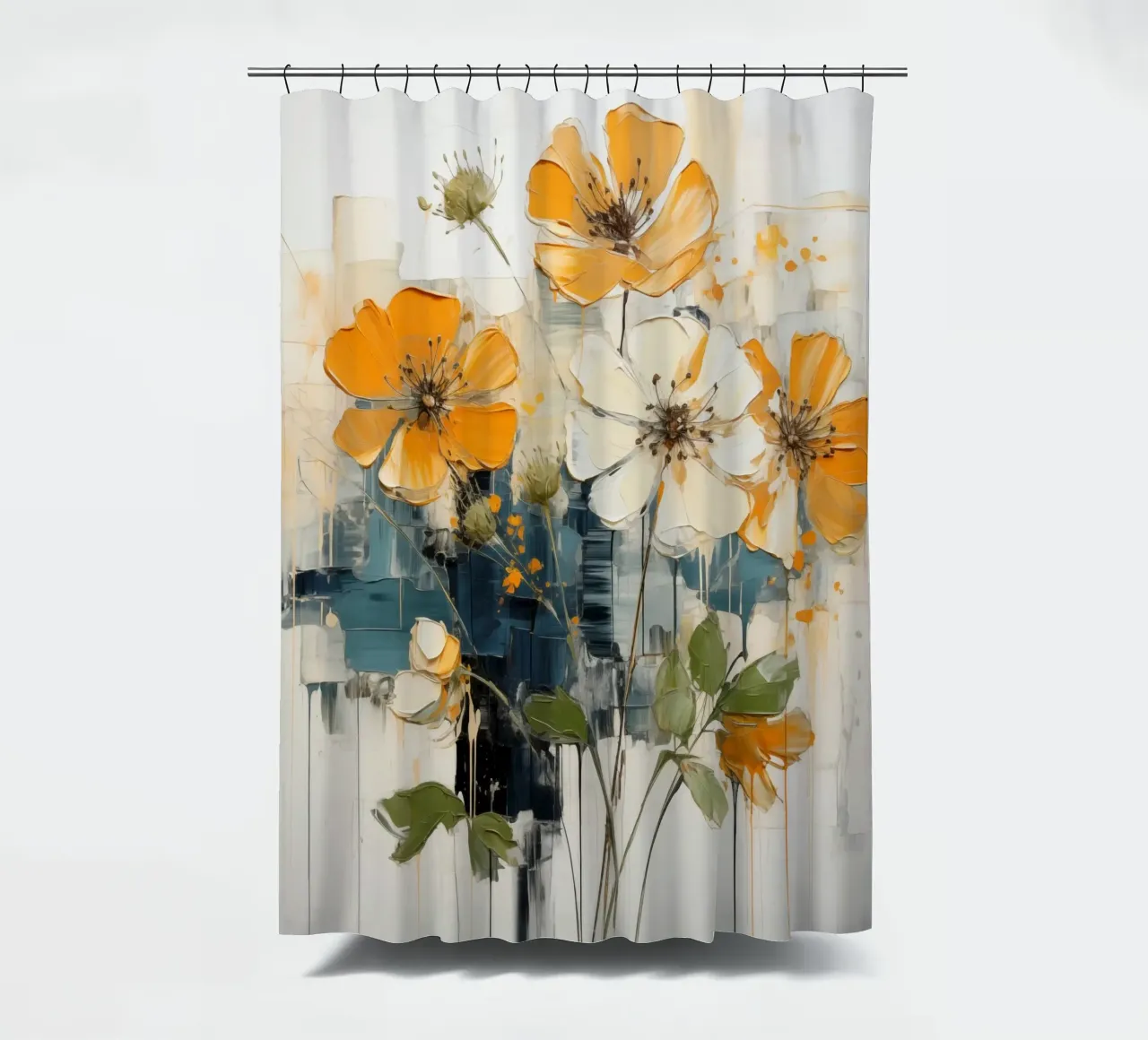 Blumen abstrakt Duschvorhang von Imagine