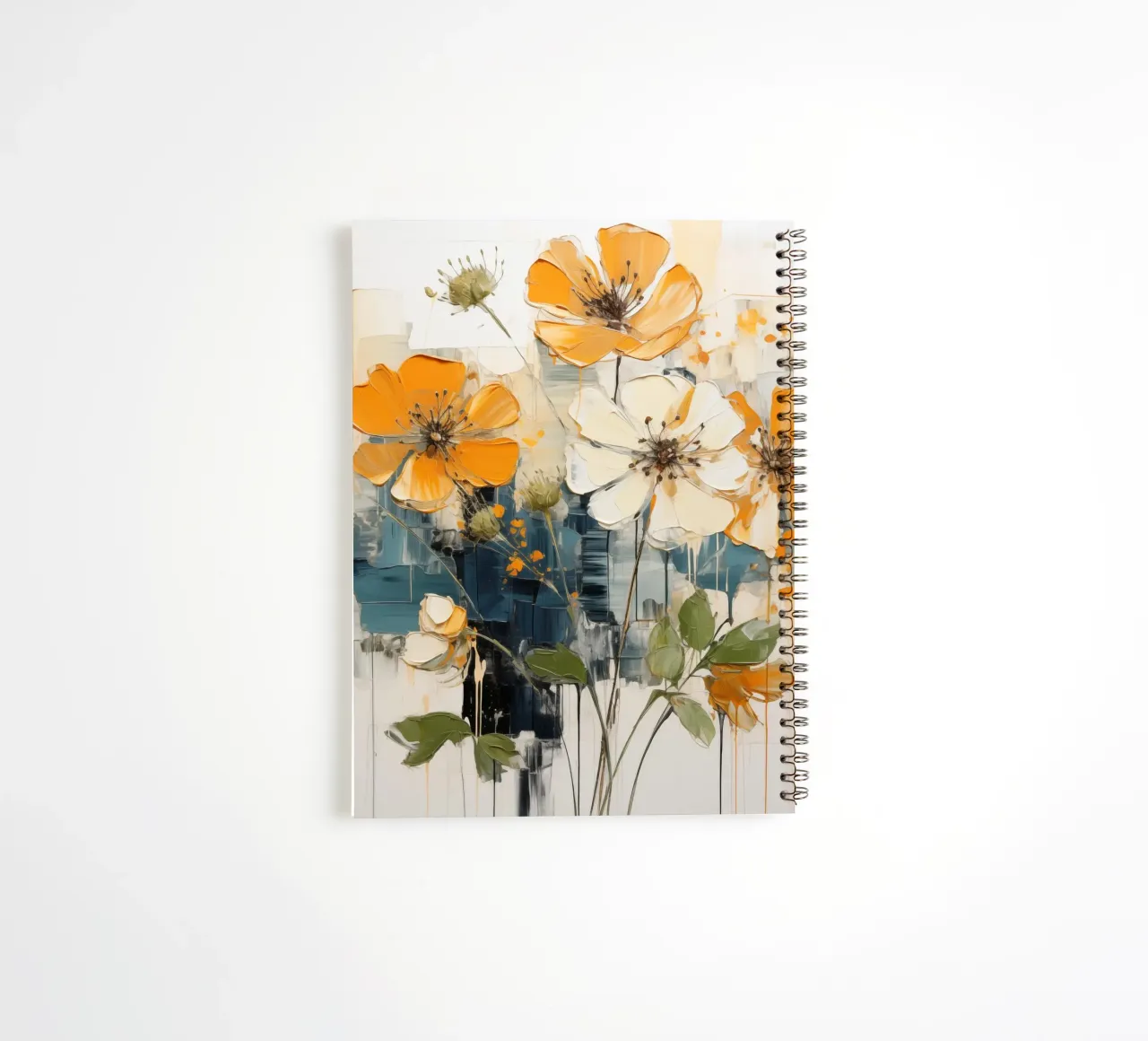 Flowers abstract spiral notebook by Imagine