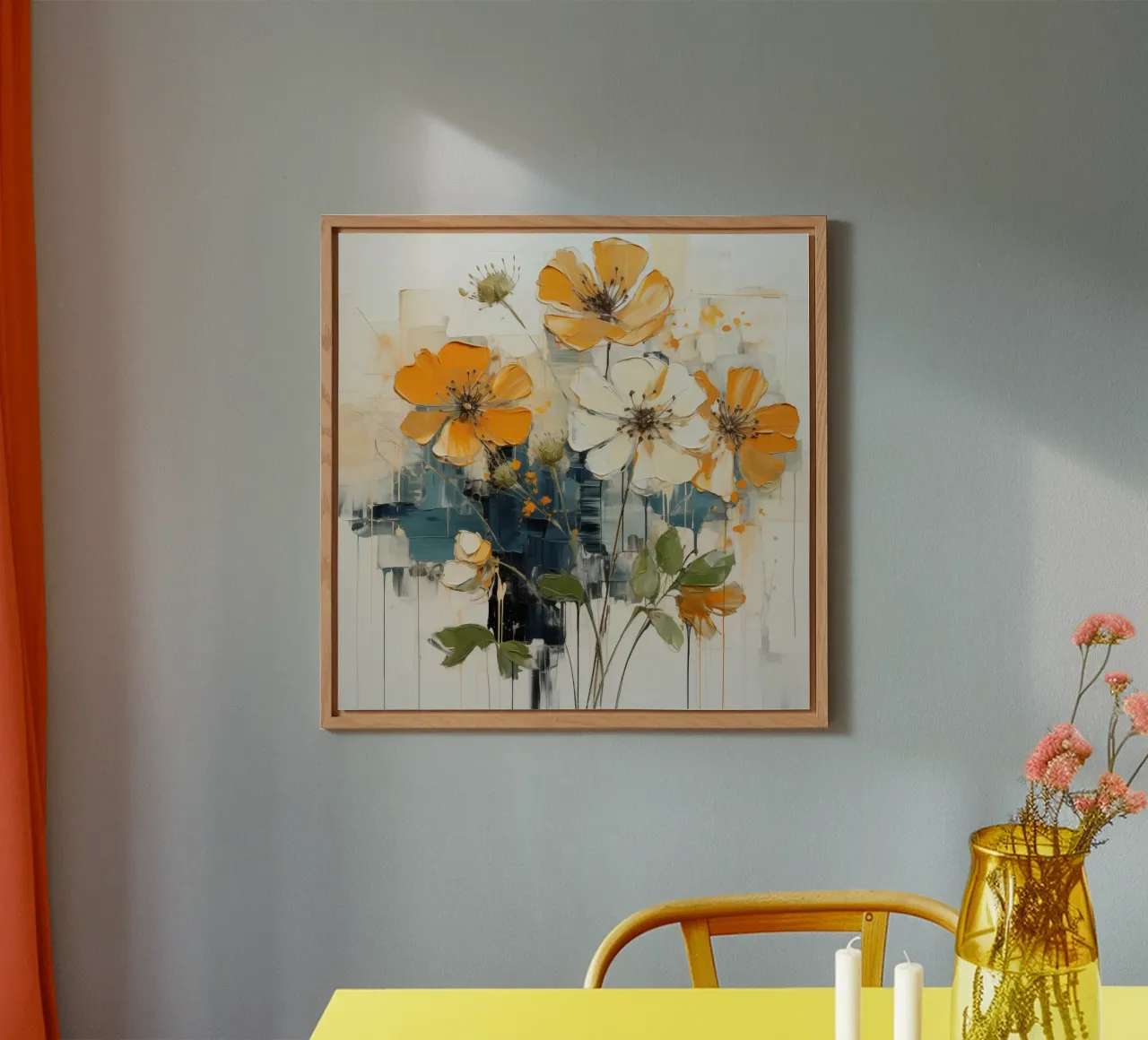 Fiori astratti alluminio dibond da Imagine
