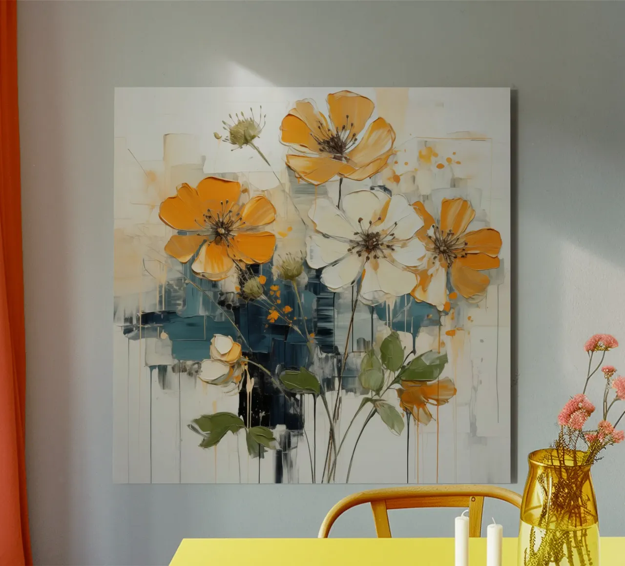 Fiori astratti alluminio dibond da Imagine