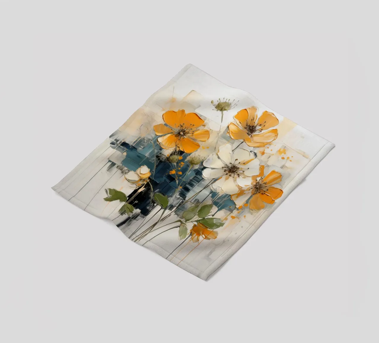 Fiori astratti coperta in pile da Imagine