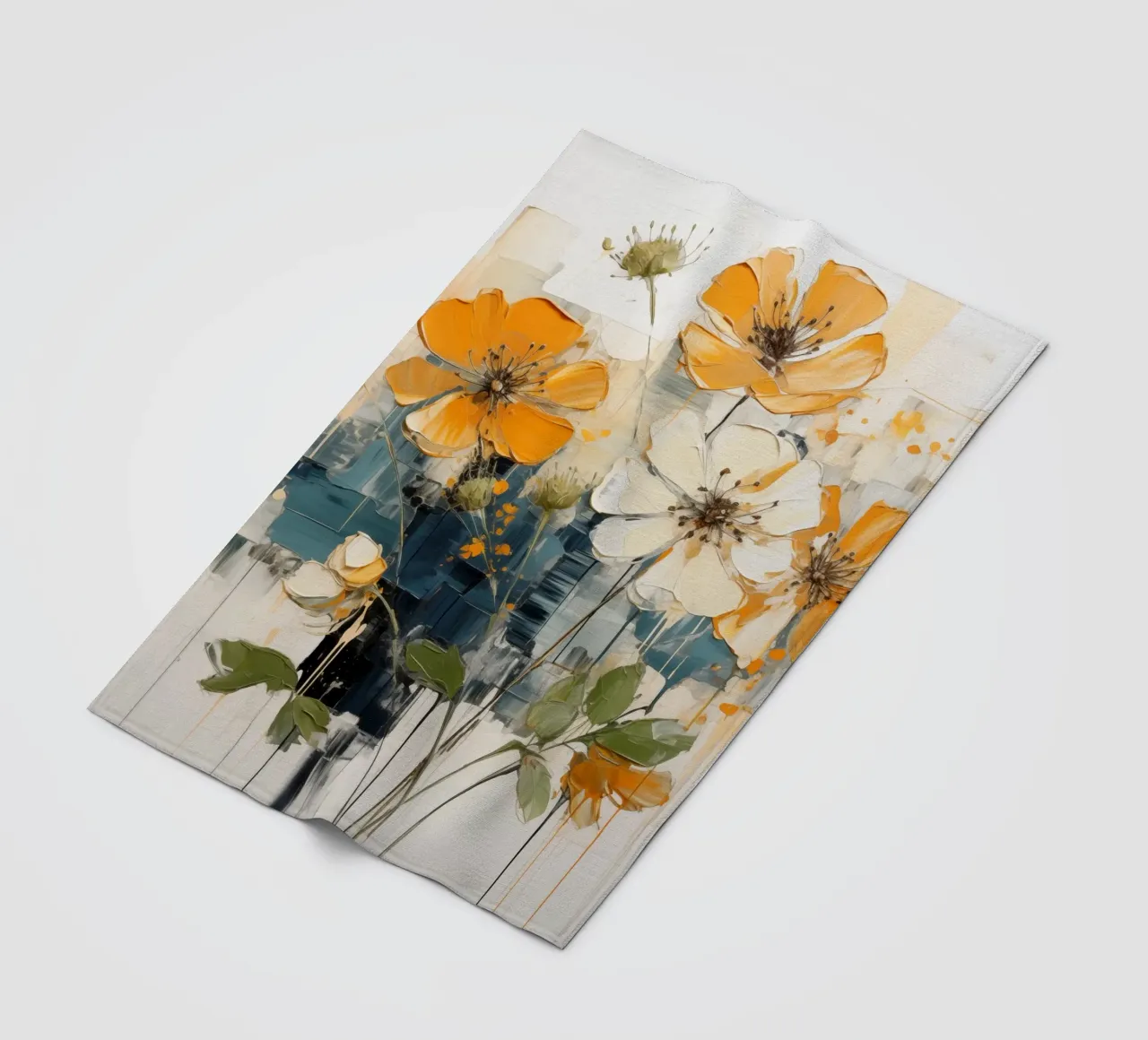 Fiori astratti coperta in pile da Imagine