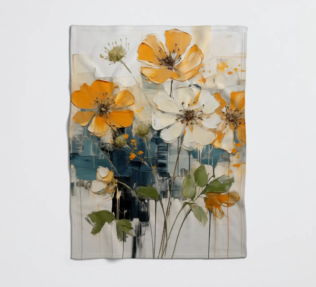 Fiori astratti coperta in pile da Imagine