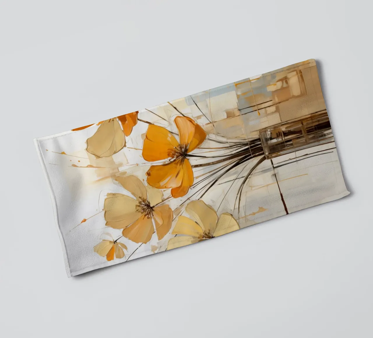 Flowers abstract towel by Imagine