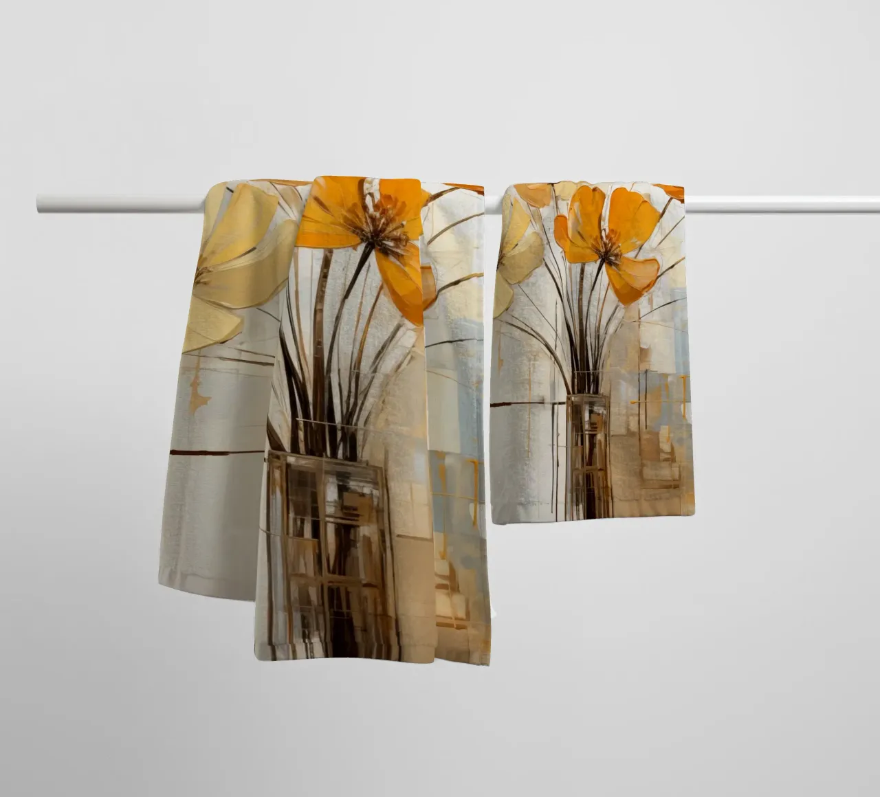 Flowers abstract towel by Imagine