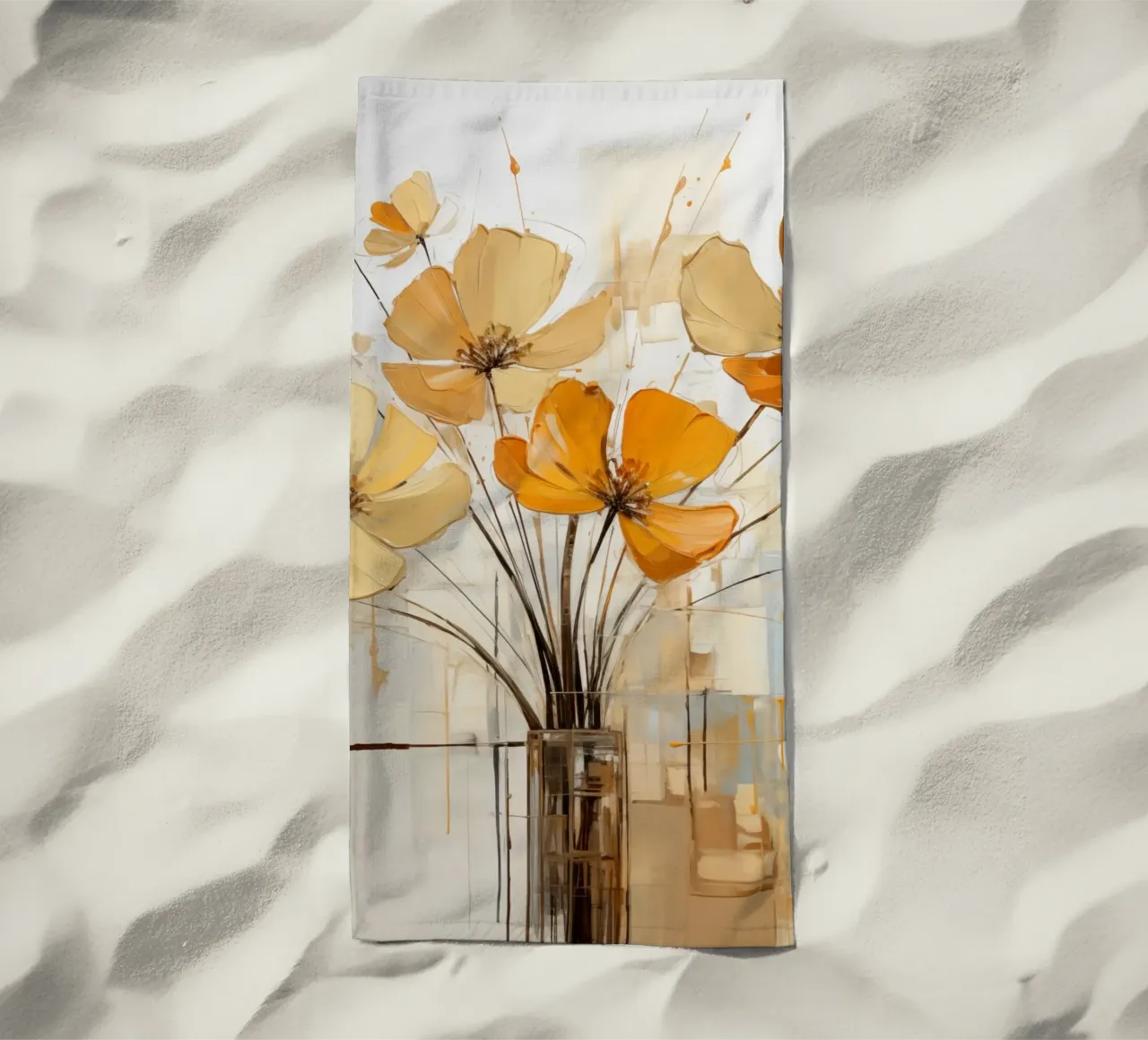 Fiori astratti telo mare da Imagine