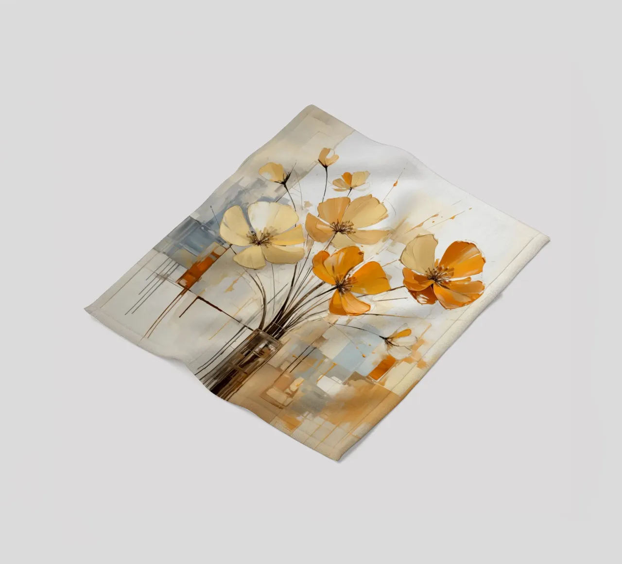 Fiori astratti coperta in pile da Imagine