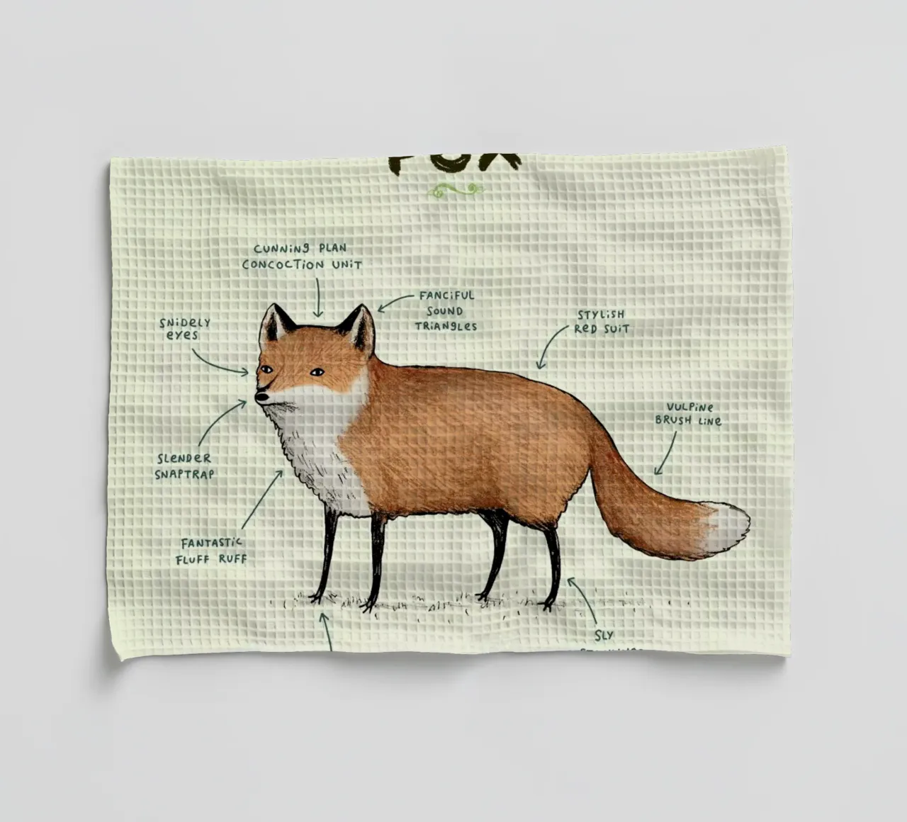 Anatomy Of A Fox canovaccio da cucina da Sophie Corrigan