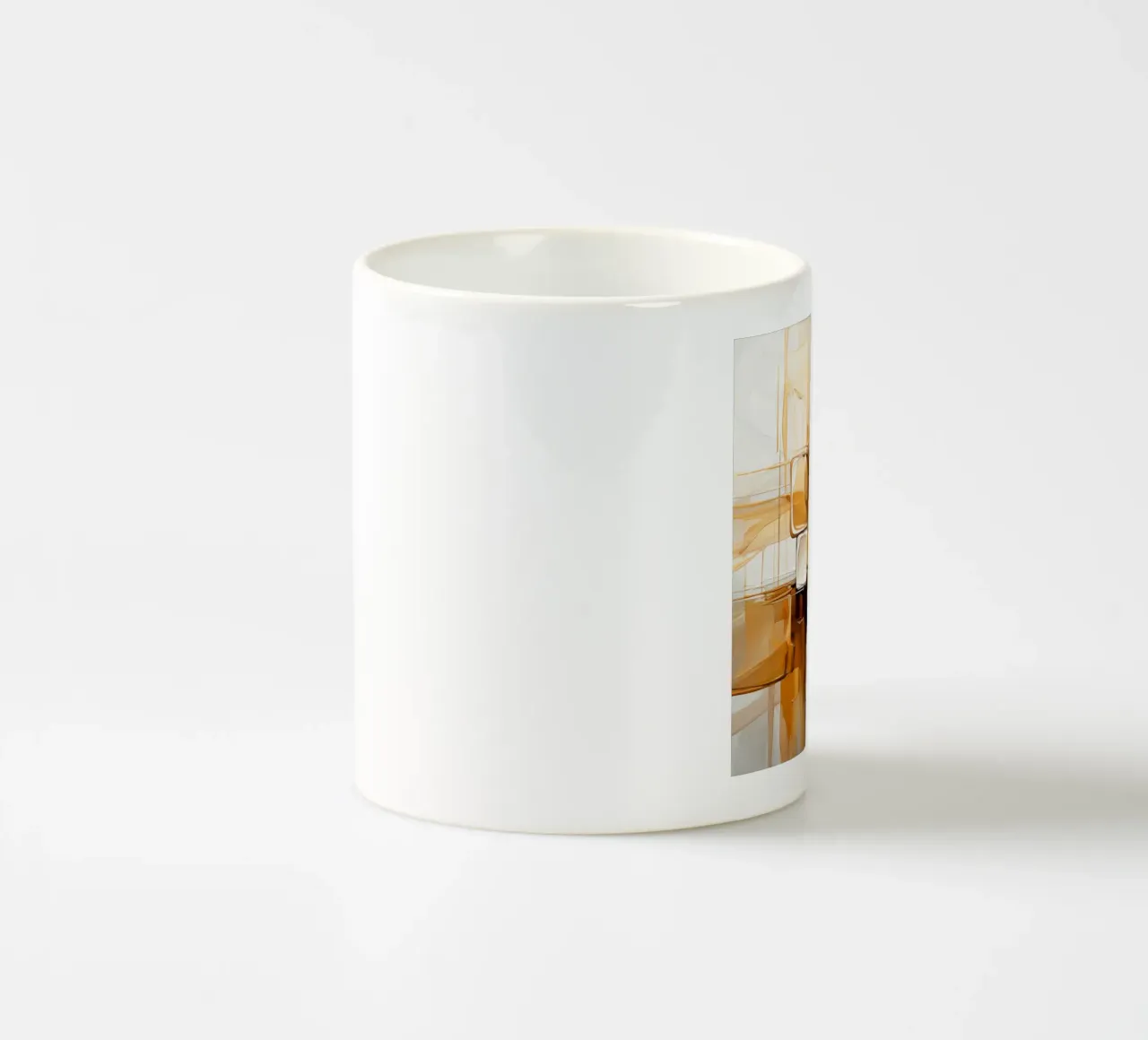 Piani astratti in marrone e blu tazza in ceramica da Imagine