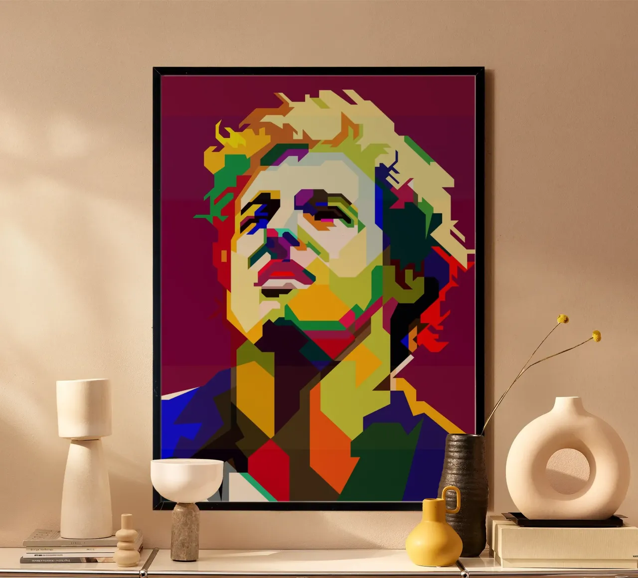 Bruce Springsteen Rock americano WPAP Trending Now poster con telaio in plastica da Artkreator