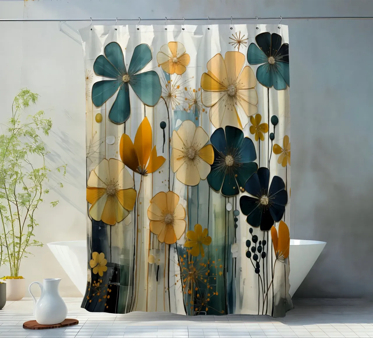 Flowers shower curtain by Imagine