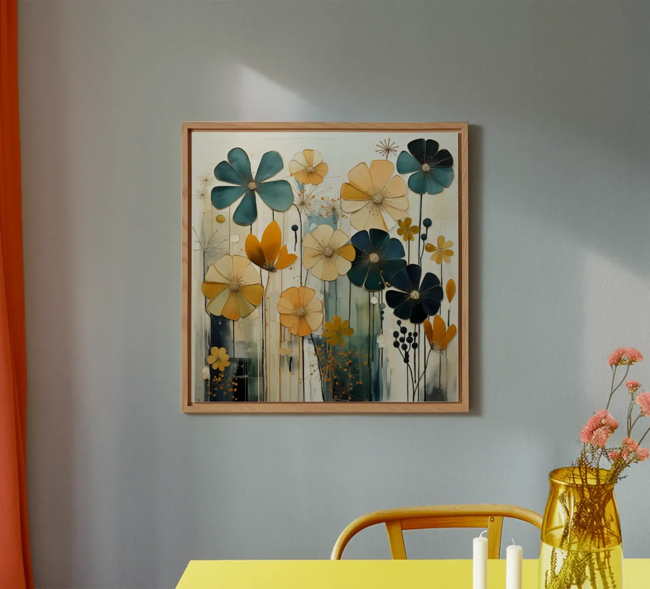 Bloemen aluminium-dibond van Imagine