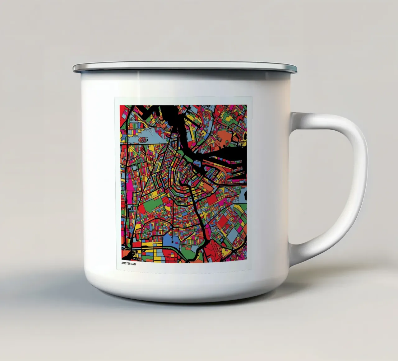 Amsterdam tazza in smalto da The Cartography Collection