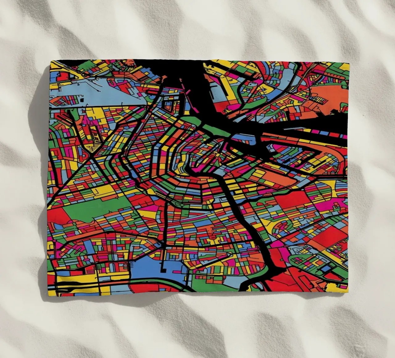 Amsterdam beach towel by The Cartography Collection