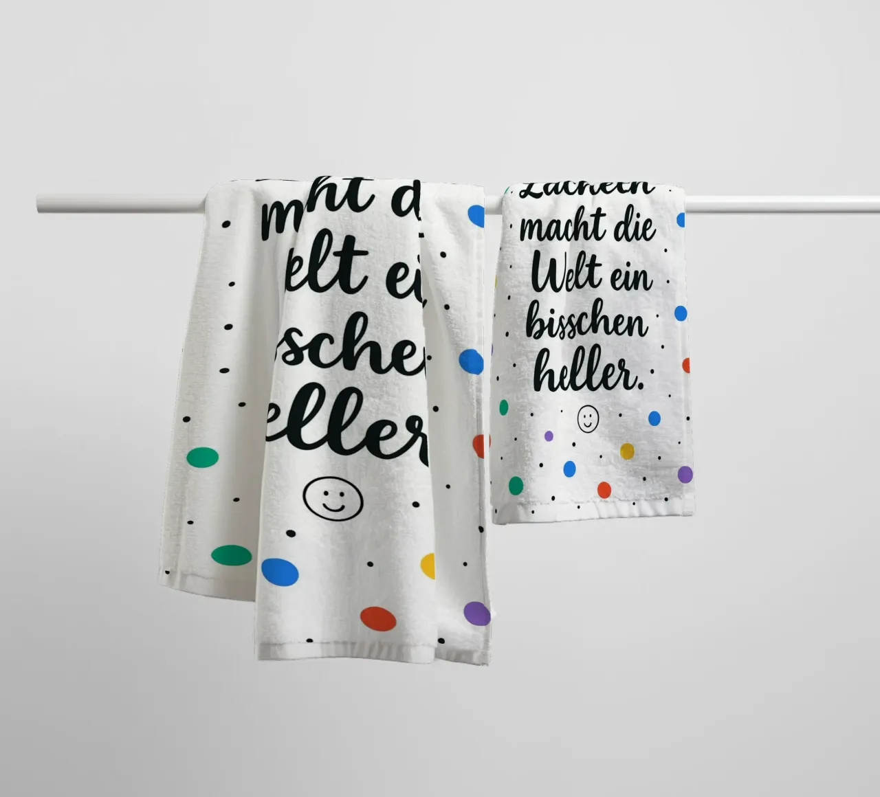 Dein Lächeln Macht Die Welt asciugamano da bagno da treechild