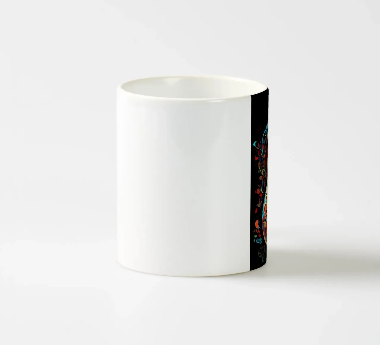 guitar stringed instrument floral patterns colorful design w ceramic mug by minerva santiago