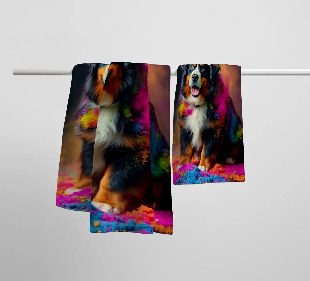 Le bouvier bernois coloré #127 serviette de bain de Yumis.Beargang.and.Me