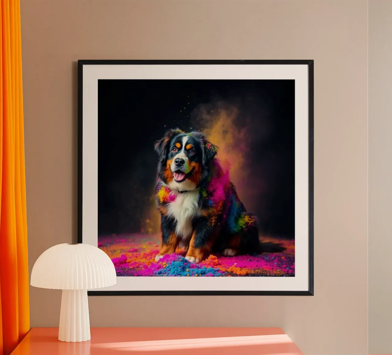 The colorful Bernese Mountain Dog #127 hahnemühle by Yumis.Beargang.and.Me