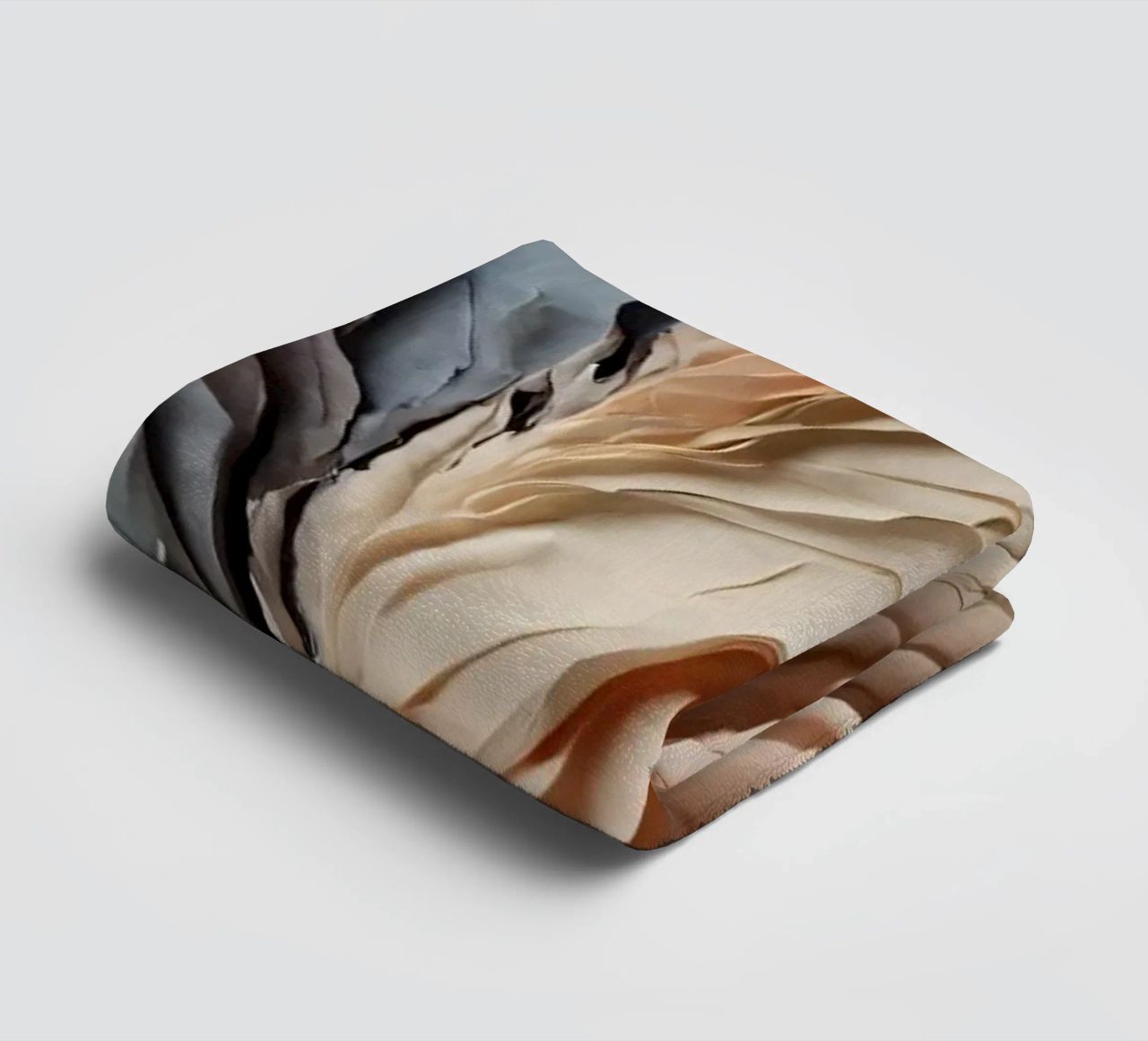 Muurkunst van papier met textuur en gelaagde natuurlijke kleuren badhanddoek van DesignDoodle