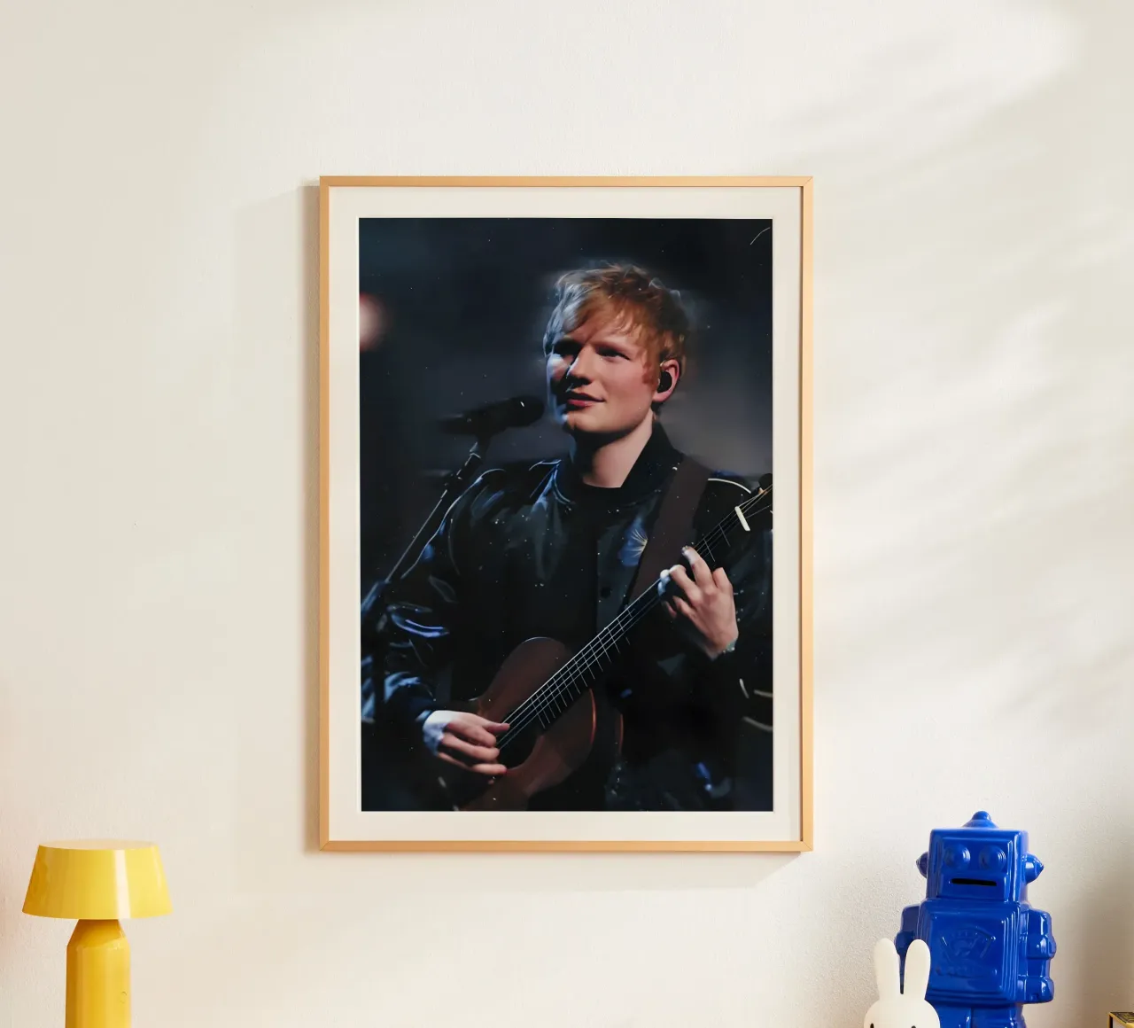 Ed Sheeran poster con telaio in plastica da Low poly art