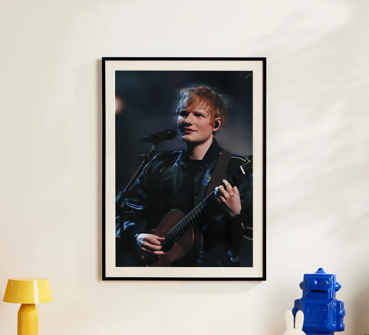 Ed Sheeran poster con telaio in plastica da Low poly art