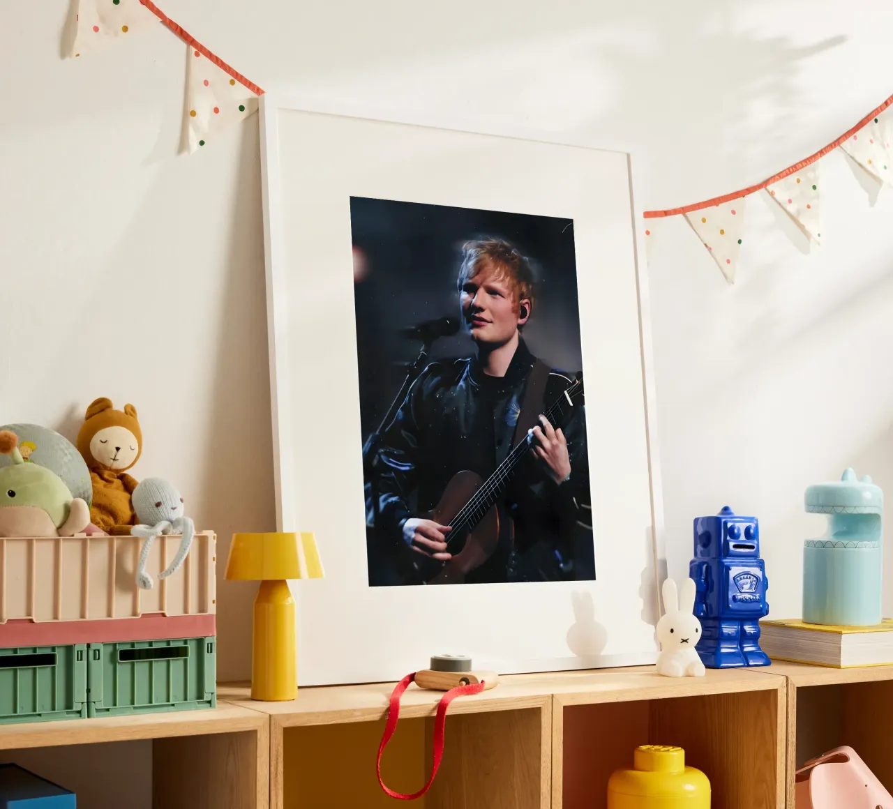 Ed Sheeran poster con telaio in plastica da Low poly art