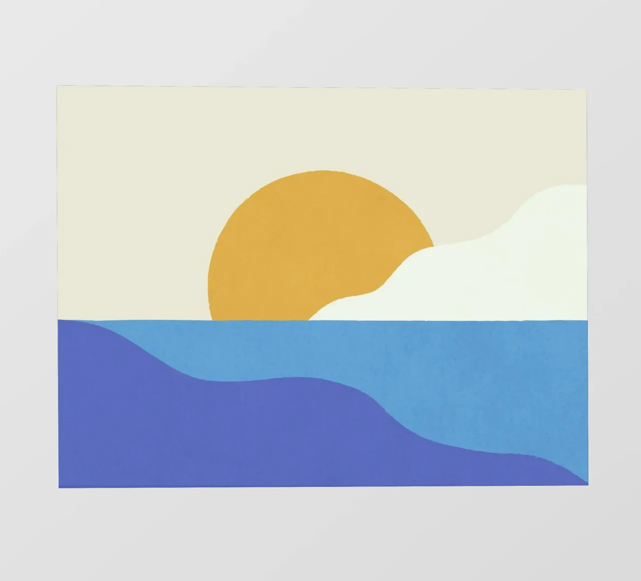 Sunny Island - Oro blu telo in pvc da MoonlightPrint
